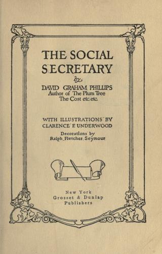 Cover for The social secretary.