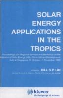Cover for Solar energy applications in the tropics