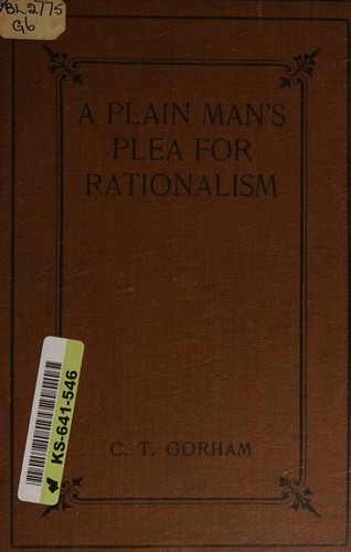 Cover for A Plain man's plea for rationalism
