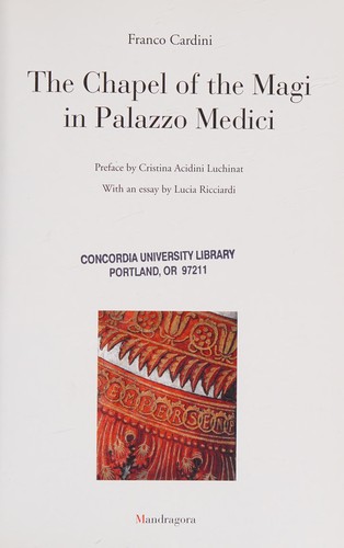 Cover for The Chapel of the Magi in Palazzo Medici