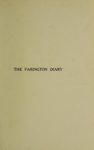 Cover for The Farington diary