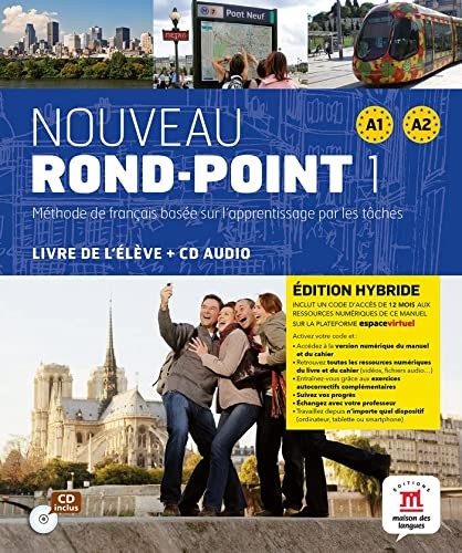 Cover for Nouveau Rond-Point 1 Éd. hybride L. élève + CD