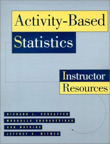 Cover for Activity-Based Statistics