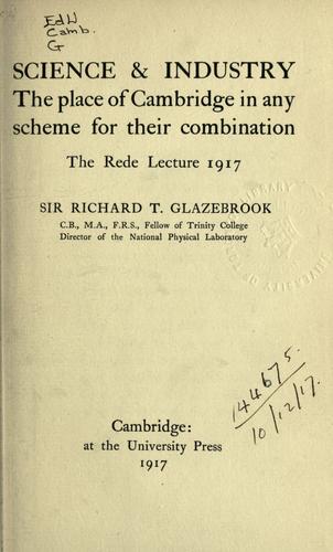 Cover for Science [and] industry
