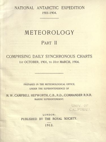 Cover for Meteorology ...
