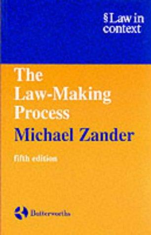 Cover for The Law-Making Process (Law in Context)