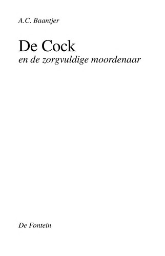 Cover for De Cock en de zorgvuldige moordenaar