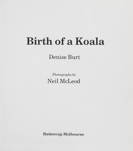 Cover for Birth of a koala