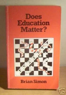 Cover for Does education matter?