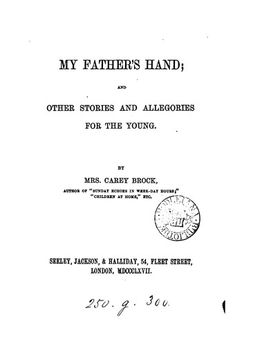Cover for My father's hand; and other stories