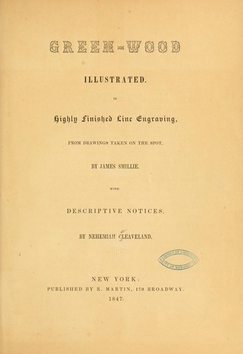 Cover for Green-wood illustrated, In highly finished line engraving