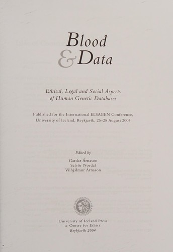 Cover for Blood & data