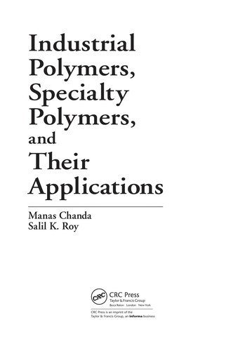 Cover for Industrial and specialty polymers and their applications