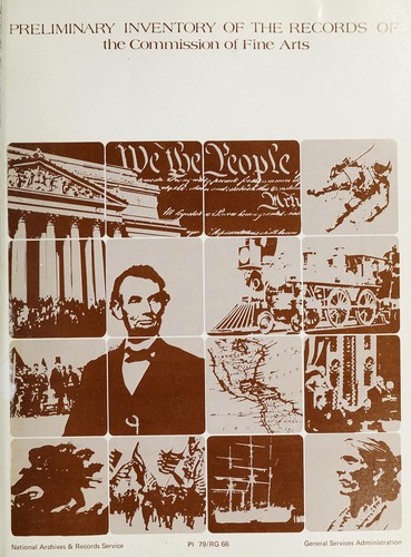 Cover for Preliminary inventory of the records of the Commission of Fine Arts