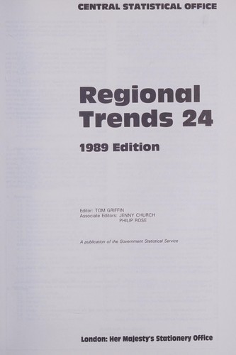 Cover for Regional Trends