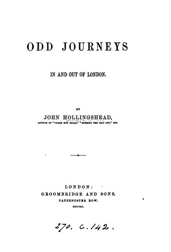 Cover for Odd journeys in and out of London