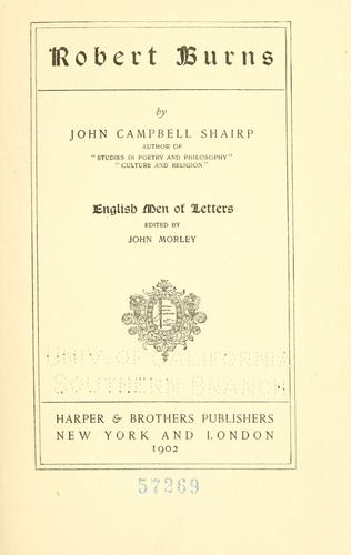 Cover for Robert Burns