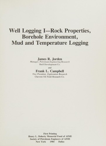 Cover for Well Logging 1