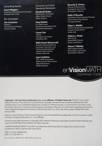 Cover for EnVision MATH Common Core