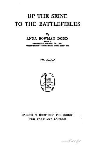 Cover for Up the Seine to the battlefields
