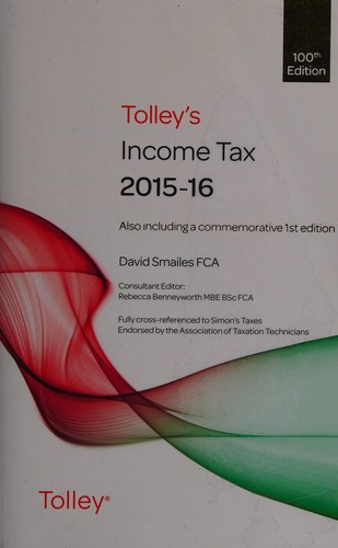 Cover for Tolley's income tax 2015-16 main annual