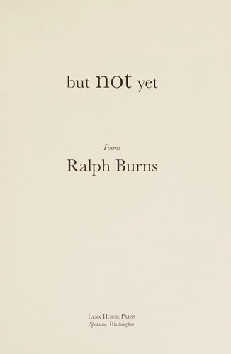Cover for But Not Yet