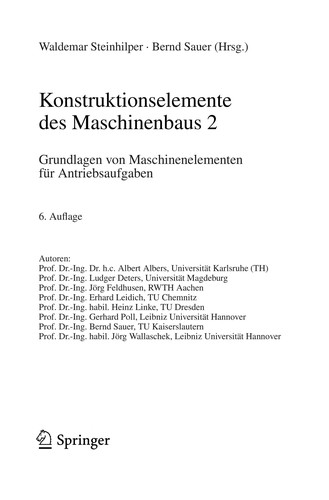 Cover for Konstruktionselemente des Maschinenbaus 2