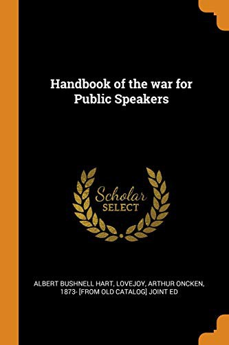 Cover for Handbook of the war for Public Speakers