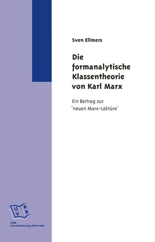 Cover for Die formanalytische Klassentheorie von Karl Marx