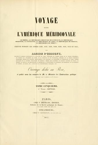 Cover for Voyage dans l'Amérique méridionale