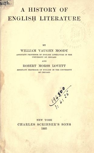 Cover for A history of English literature