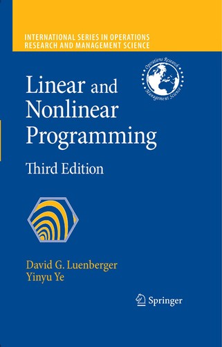 Cover for Linear and nonlinear programming