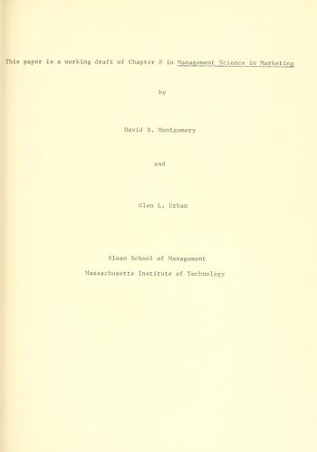 Cover for Product planning decision.