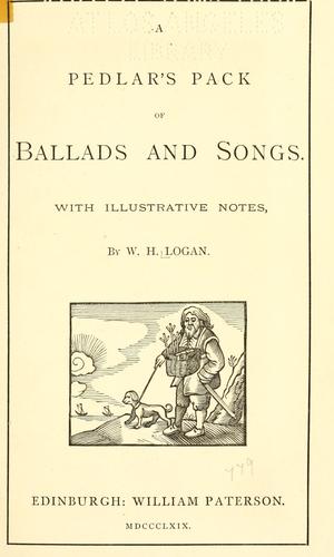 Cover for A pedlar's pack of ballads and songs.
