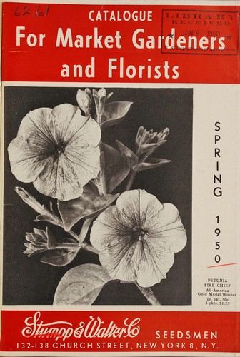 Cover for Catalogue for market gardeners and florists