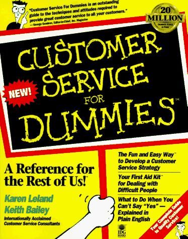 Cover for Customer service for dummies