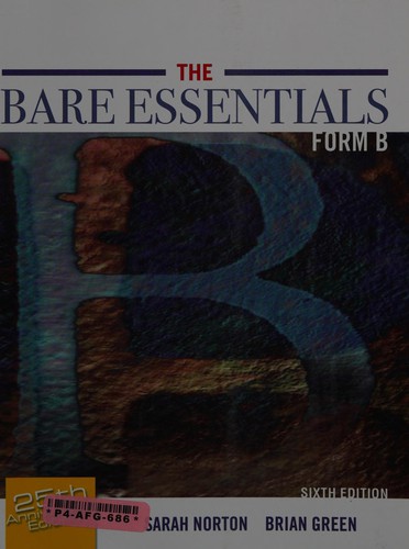 Cover for Th e bare essentials