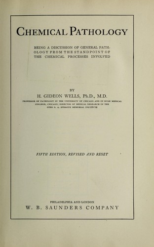 Cover for Chemical pathology