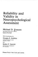 Cover for Reliability and validity in neuropsychological assessment