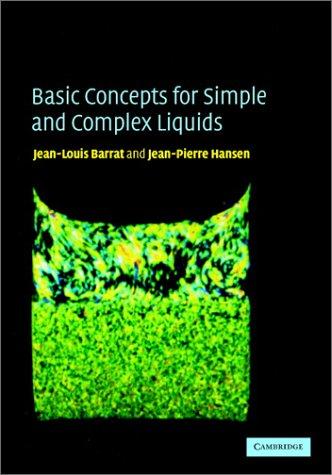 Cover for Basic Concepts for Simple and Complex Liquids