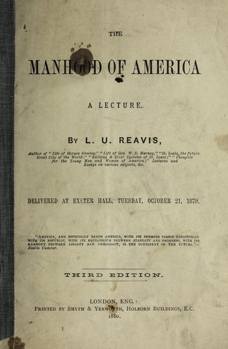 Cover for The manhood of America