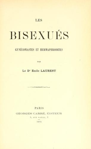 Cover for Les bisexués