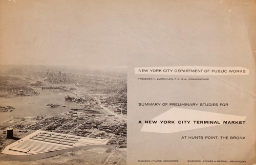 Cover for Summary of preliminary studies for a New York City terminal market at Hunts Point, the Bronx