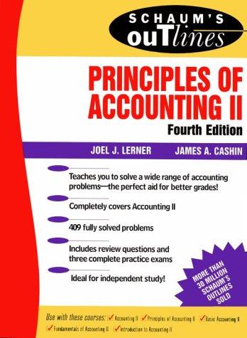 Cover for Schaum's outline of theory and problems of principles of accounting II