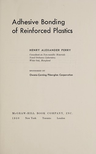 Cover for Adhesive bonding of reinforced plastics.