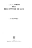 Cover for Lord Byron and the nature of man