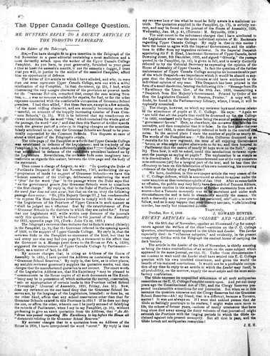 Cover for The Upper Canada College question