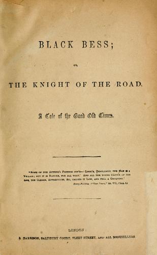 Cover for Black Bess