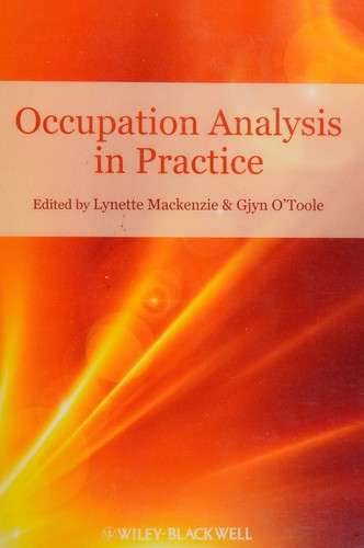 Cover for Occupation analysis in practice