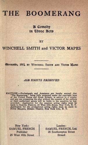 Cover for The boomerang